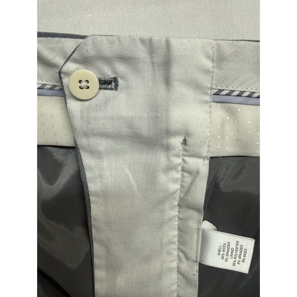 Banana Republic Jackson Fit Wool Pants 12P Gray Pinstripe Career 33x29 - Picture 11 of 16